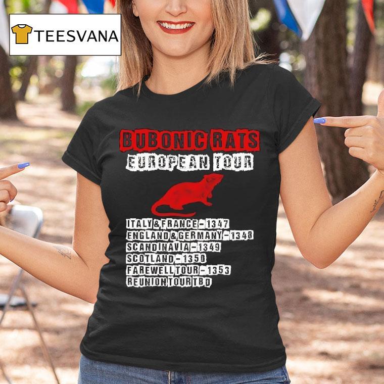 Bubonic Rats European Tour Graphic T Shirt Bubonic Rats European Tour Graphic T Shirt