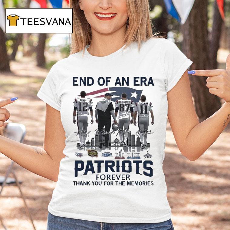 End Of An Era New England Patriots Forever Thank You For The Memories Signatures T Shirt End Of An Era New England Patriots Forever Thank You For The Memories Signatures T Shirt