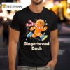Gingerbread Dash Running Marathon Merry Christmas T Shirt