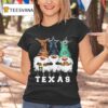 Gnome X Texas City Sports Team Longhorns Cowboys And Stars Merry Christmas T Shirt