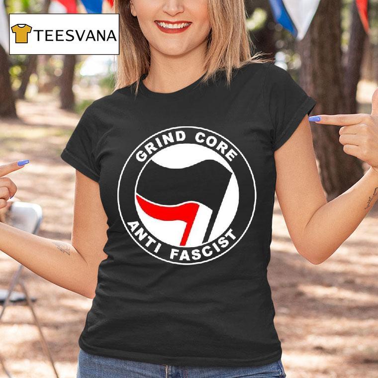 Grind Core Anti Fascist Antifa Logo T Shirt Grind Core Anti Fascist Antifa Logo T Shirt