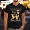 Happy Llamakah Ugly Christmas Penguin Hanukkah T Shirt