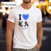 I Love Los Angeles Dodgers Back To Back World Series Champions Blue Heart Dates T Shirt
