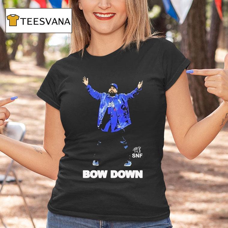 Ice Cube Bow Down Los Angeles Dodgers T Shirt Ice Cube Bow Down Los Angeles Dodgers T Shirt