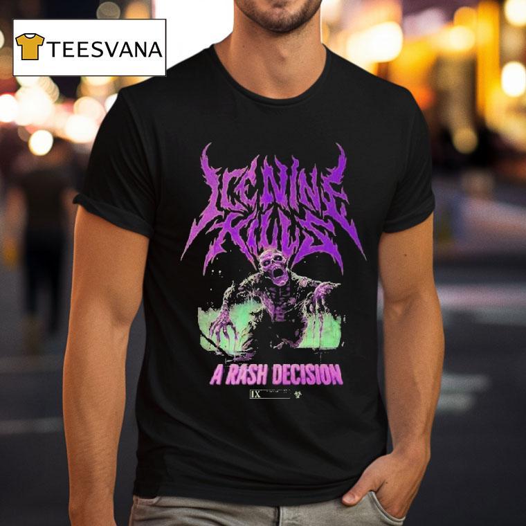 Ice Nine Kills A Rash Decision Tour Glasgow Uk T Shirt Ice Nine Kills A Rash Decision Tour Glasgow Uk T Shirt
