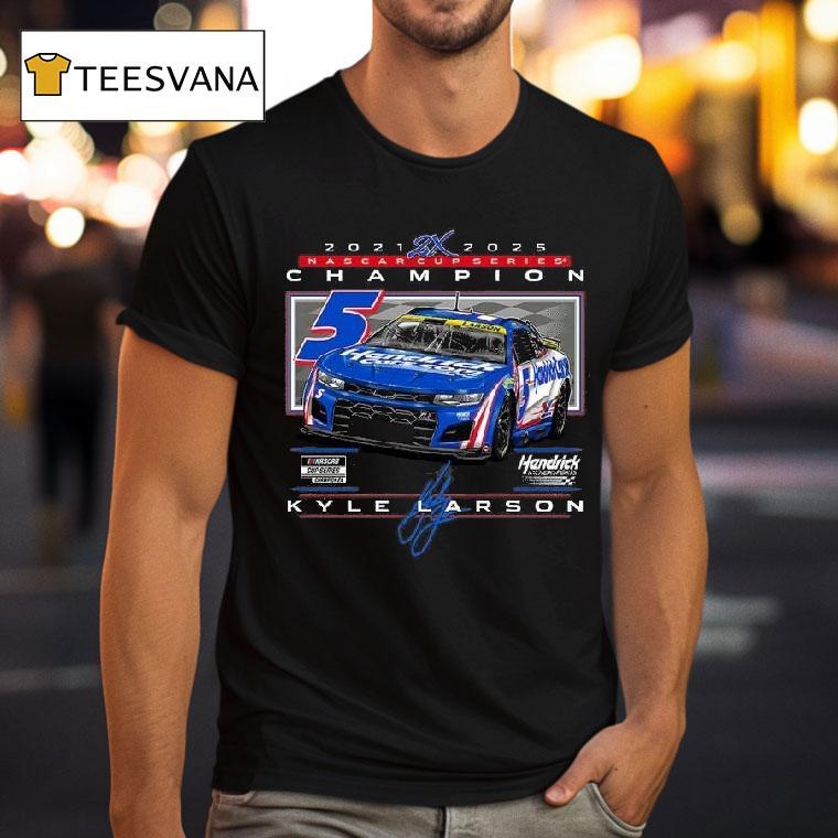 Kyle Larson Hendrick Motorsports Team Collection Two Time Nascar Cup Series Champion Car T Shirt Kyle Larson Hendrick Motorsports Team Collection Two Time Nascar Cup Series Champion Car T Shirt