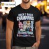 Los Angeles Dodgers Back Back World Series Champions Mascot T Shirt