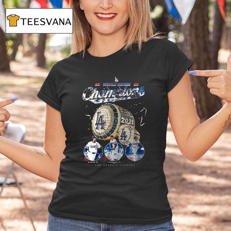 Los Angeles Dodgers Back Back World Series Champions Mvp We Rule The World Ring T Shirt Los Angeles Dodgers Back Back World Series Champions Mvp We Rule The World Ring T Shirt