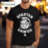 Michigan State Basketball Spartan Dawgs Logo T Shirt