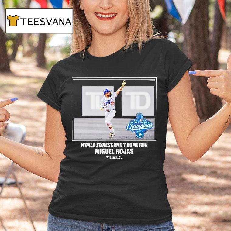 Miguel Rojas Los Angeles Dodgers World Series Champions Momen T Shirt Miguel Rojas Los Angeles Dodgers World Series Champions Momen T Shirt