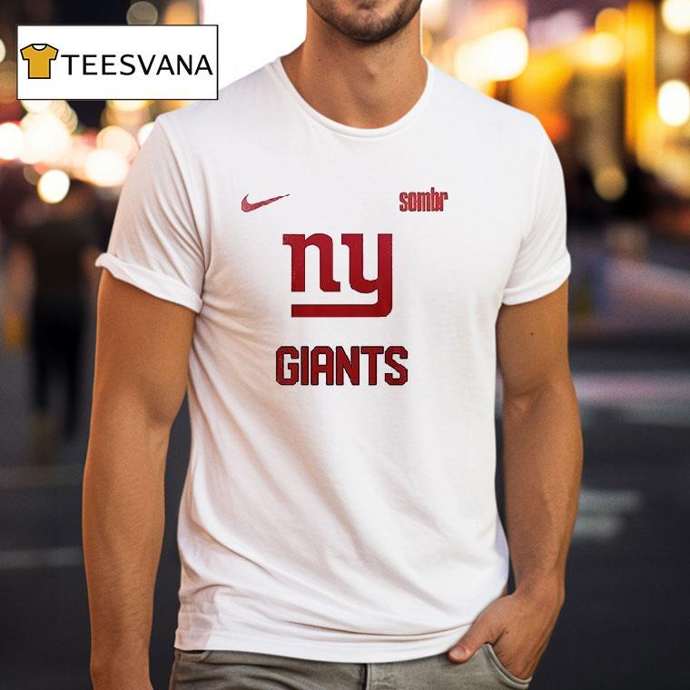 New York Giants X Sombr The Late Nights And Young Romance Tour Signature T Shirt New York Giants X Sombr The Late Nights And Young Romance Tour Signature T Shirt