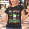 Oh This Calls For A Spreadsheet Christmas Excel T Shirt