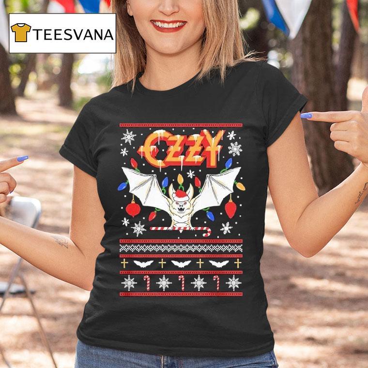 Ozzy Osbourne Black Sabbath Ozzy Bat Ugly Holiday Merry Christmas T Shirt Ozzy Osbourne Black Sabbath Ozzy Bat Ugly Holiday Merry Christmas T Shirt