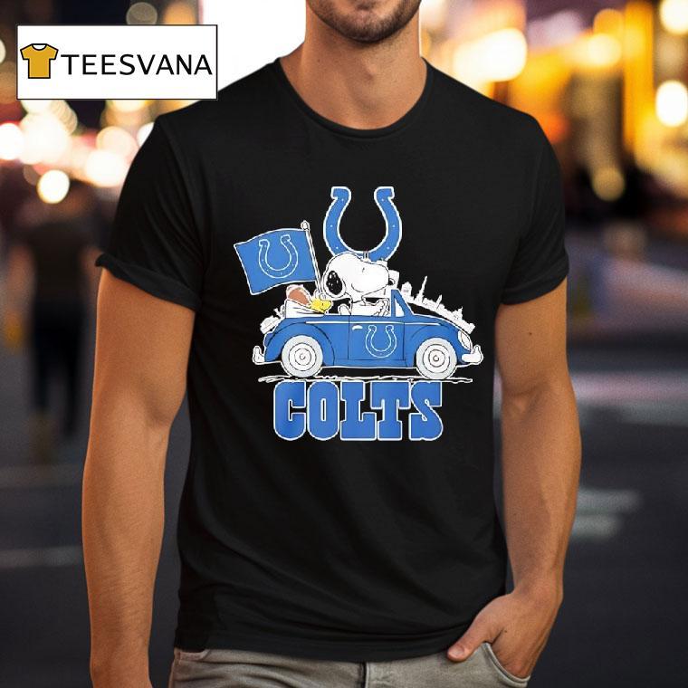 Peanuts X Indianapolis Colts Welcome To The Pound Driving Car T Shirt Peanuts X Indianapolis Colts Welcome To The Pound Driving Car T Shirt