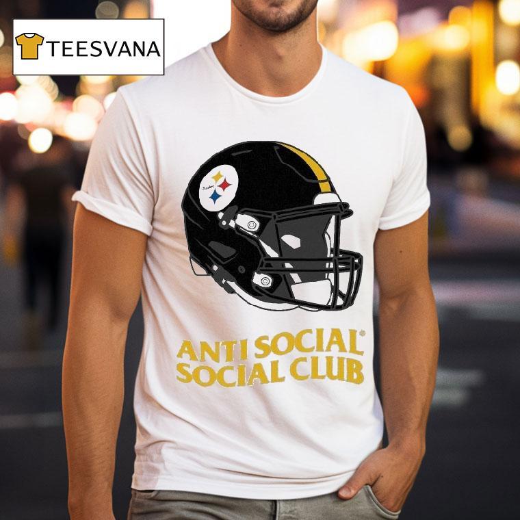Pittsburgh Slers Anti Social Social Club X Nfl Helme T Shirt Pittsburgh Slers Anti Social Social Club X Nfl Helme T Shirt