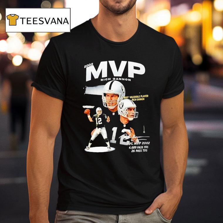 Rich Gannon Mvp Most Valuable Player Las Vegas Raiders Football T Shirt Rich Gannon Mvp Most Valuable Player Las Vegas Raiders Football T Shirt
