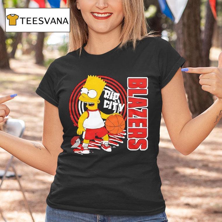 The Simpsons Bart X Portland Trail Blazers T Shirt The Simpsons Bart X Portland Trail Blazers T Shirt