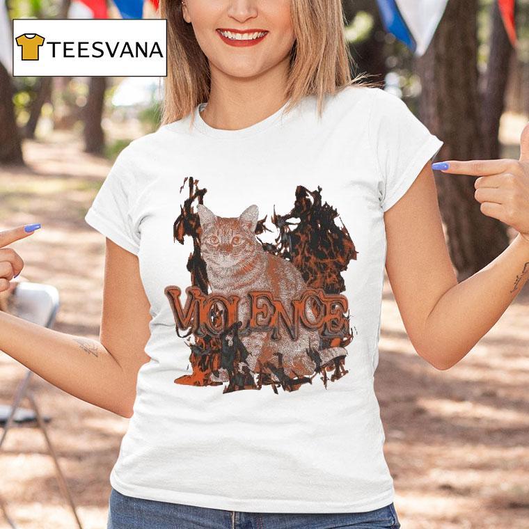 Violence Cat Flames T Shirt Violence Cat Flames T Shirt