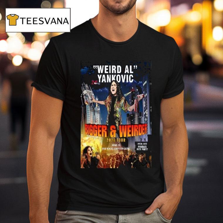 Weird Al Yankovic Tour June Red Rocks Amphitheatre T Shirt Weird Al Yankovic Tour June Red Rocks Amphitheatre T Shirt