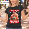 Wood I Have A Big Package For You Barry Sitting Inappropriately Christmas T Shirt