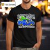 Yellow Blue Christmas Tree Points Please Santa Van Graphic T Shirt