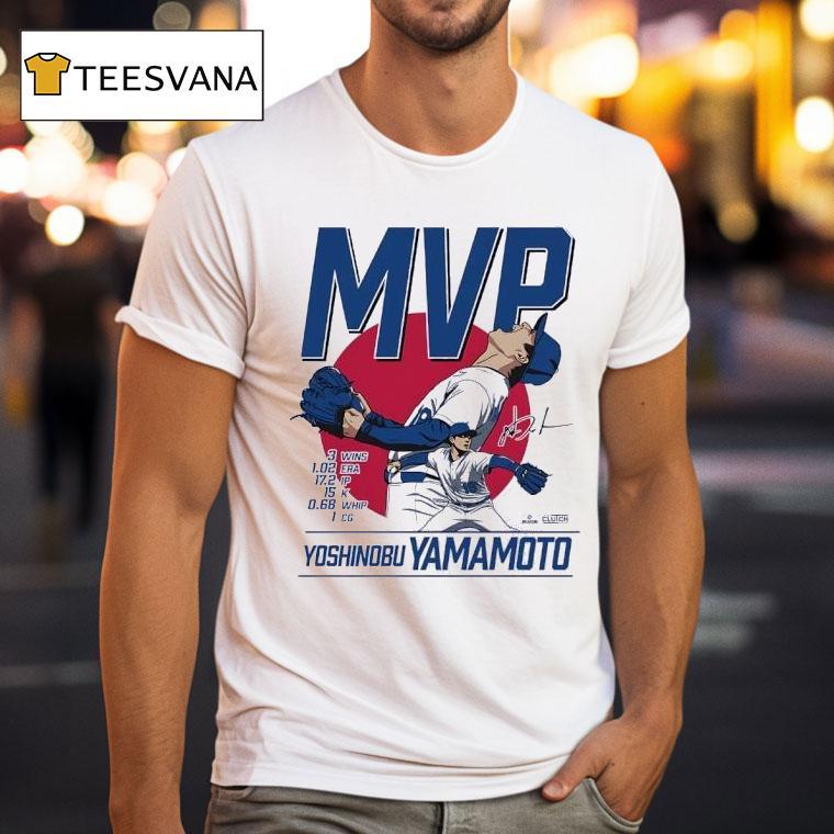 Yoshinobu Yamamato Series Mvp Los Angeles Dodgers T Shirt Yoshinobu Yamamato Series Mvp Los Angeles Dodgers T Shirt