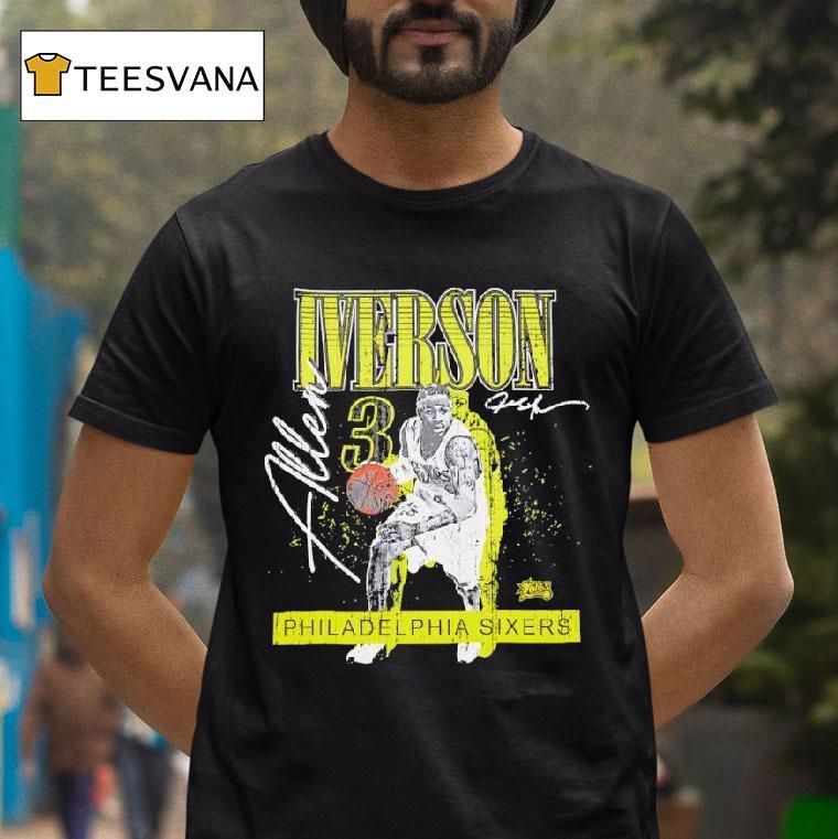 Allen Iverson Philadelphia Ers Neon Pop T Shirt Allen Iverson Philadelphia Ers Neon Pop T Shirt