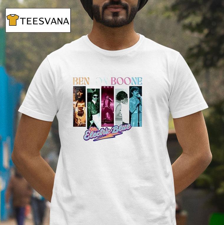 Benson Boone Mr Electric Beue American Heart World Tour Dates T Shirt Benson Boone Mr Electric Beue American Heart World Tour Dates T Shirt