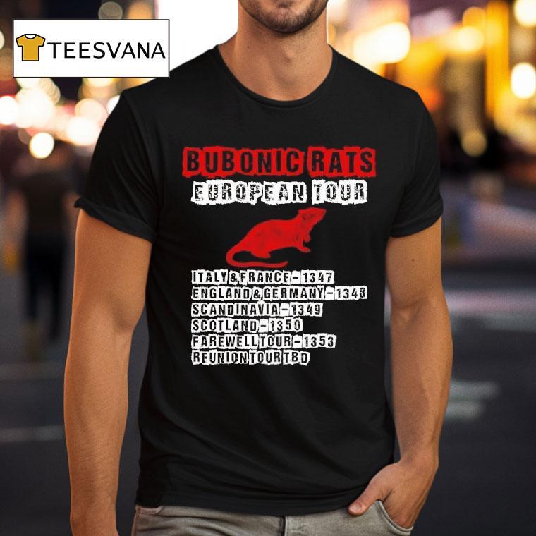 Bubonic Rats European Tour Graphic T Shirt Bubonic Rats European Tour Graphic T Shirt