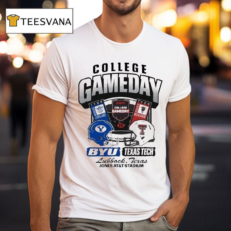 Byu Cougars Vs Texas Tech Red Raiders College Gameday Jones Att Stadium Ticke T Shirt Byu Cougars Vs Texas Tech Red Raiders College Gameday Jones Att Stadium Ticke T Shirt