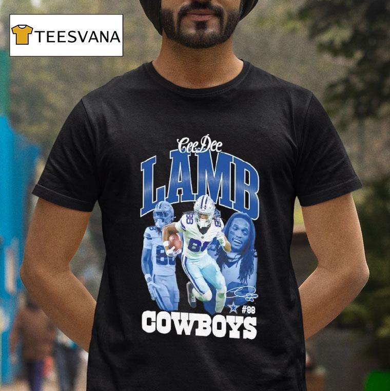 Ceedee Lamb Dallas Cowboys Outerstuff Triple Pic T Shirt Ceedee Lamb Dallas Cowboys Outerstuff Triple Pic T Shirt