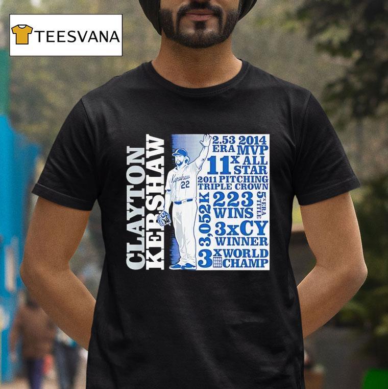 Clayton Kershaw Goat List Los Angeles Dodgers Baseball T Shirt Clayton Kershaw Goat List Los Angeles Dodgers Baseball T Shirt