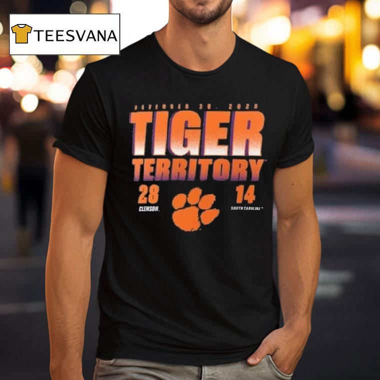 Clemson Tigers Vs South Carolina Gamecocks Tiger Territory Score T Shirt Clemson Tigers Vs South Carolina Gamecocks Tiger Territory Score T Shirt
