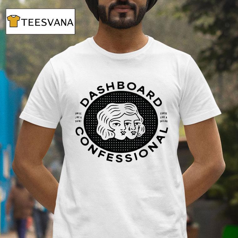 Dashboard Confessional Smile Like A Saint Curse Like A Sailor Two Faced T Shirt Dashboard Confessional Smile Like A Saint Curse Like A Sailor Two Faced T Shirt