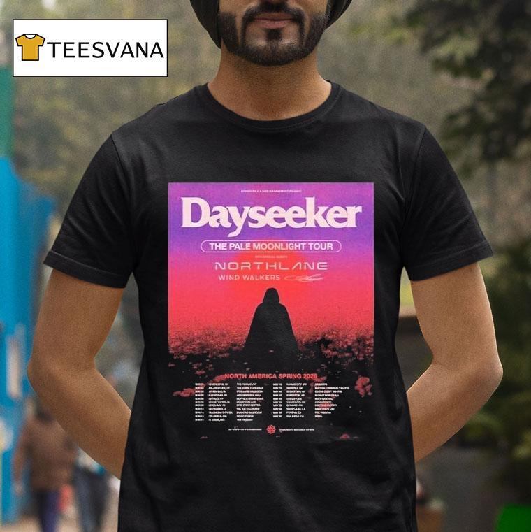 Dayseeker The Pale Moonlight Tour North America Spring Dates T Shirt Dayseeker The Pale Moonlight Tour North America Spring Dates T Shirt