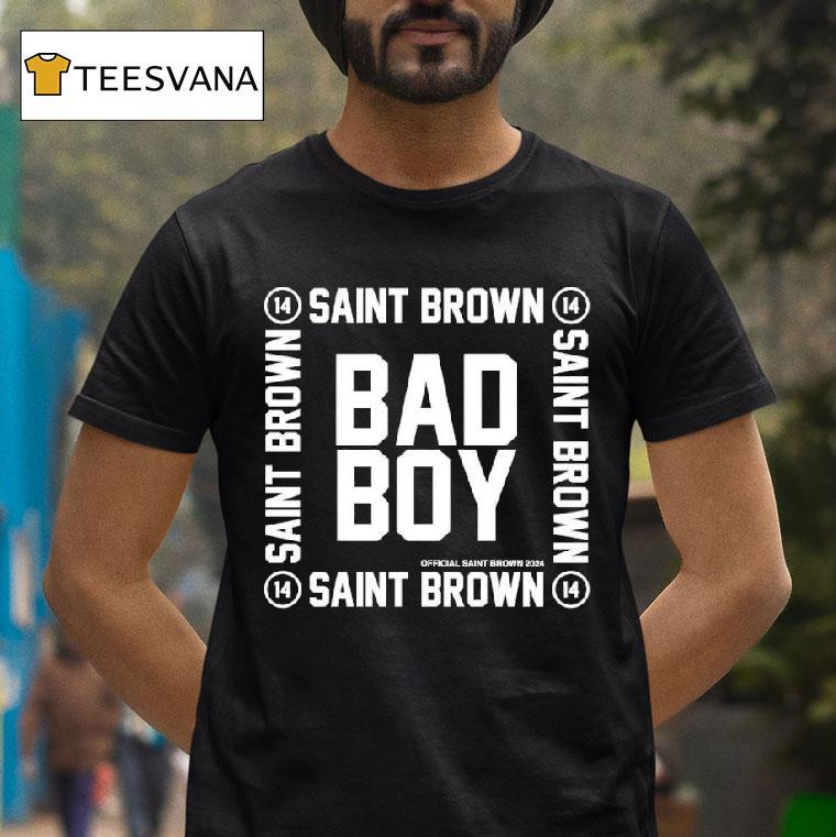 Detroit Bad Boy Saint Brown T Shirt Detroit Bad Boy Saint Brown T Shirt