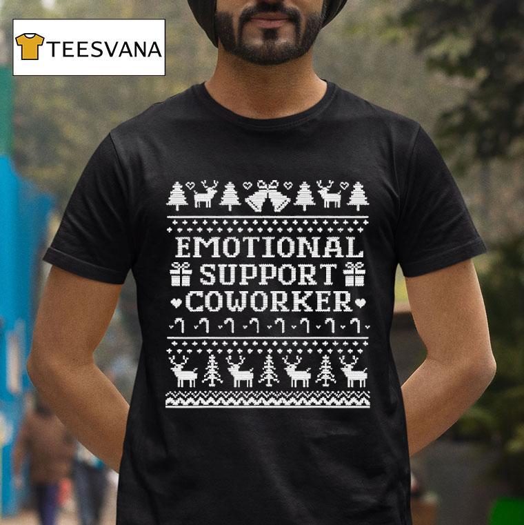 Emotional Support Coworker Christmas T Shirt Emotional Support Coworker Christmas T Shirt