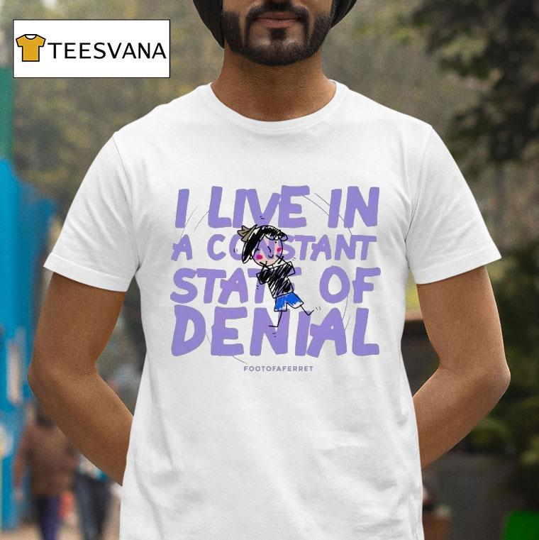 Footofaferret I Live In A Constant State Of Denial T Shirt Footofaferret I Live In A Constant State Of Denial T Shirt