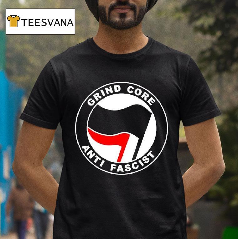 Grind Core Anti Fascist Antifa Logo T Shirt Grind Core Anti Fascist Antifa Logo T Shirt
