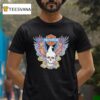 Harley Davidson Skull Cross Bones Eagle Wings Rainbow T Shirt