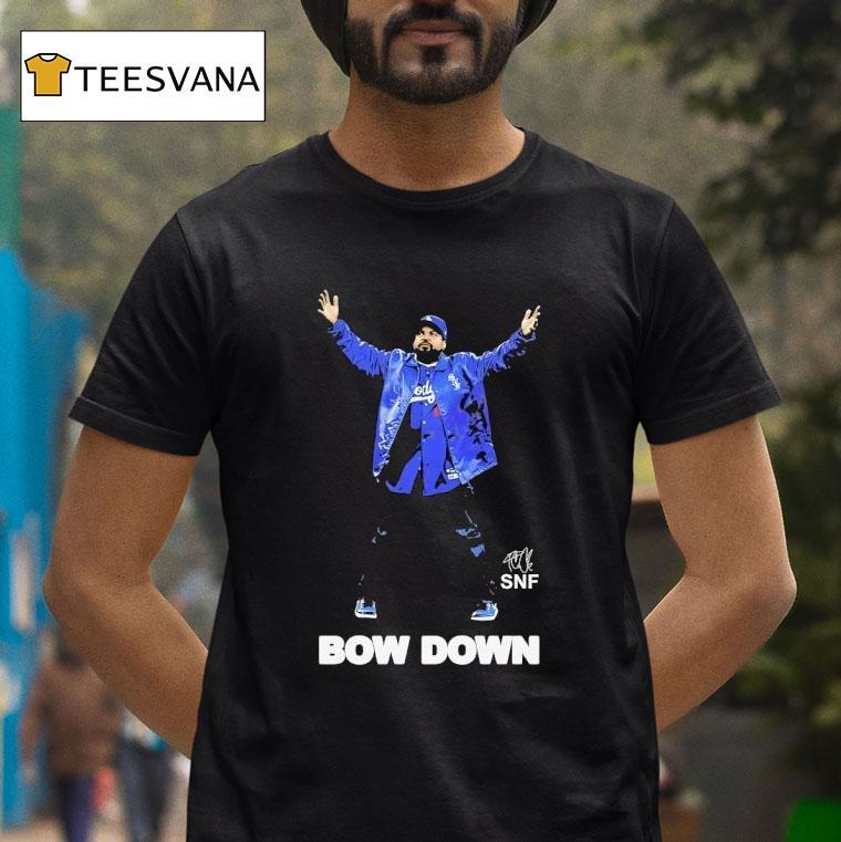 Ice Cube Bow Down Los Angeles Dodgers T Shirt Ice Cube Bow Down Los Angeles Dodgers T Shirt