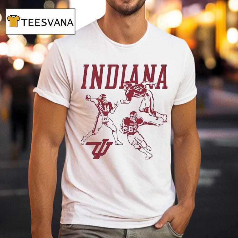 Indiana Hoosiers Football Flying Iu Logo T Shirt Indiana Hoosiers Football Flying Iu Logo T Shirt