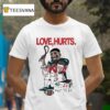 Jalen Hurts Patrick Mahomes Philadelphia Eagles Philly Vs Kansas City Chiefs Love Hurts Belt To Ass Super Bowl Lix T Shirt