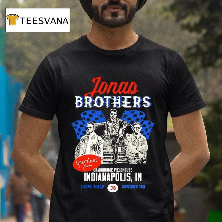 Jonas Brothers Greeting From Your Hometown Indianapolis In Sunday Jb T Shirt Jonas Brothers Greeting From Your Hometown Indianapolis In Sunday Jb T Shirt