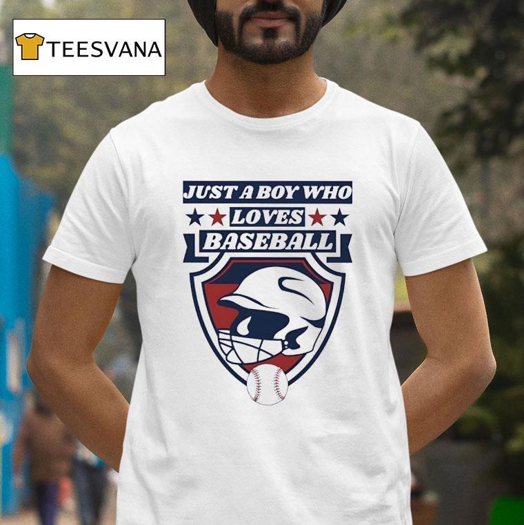 Just A Boy Who Loves Baseball Logo T Shirt Just A Boy Who Loves Baseball Logo T Shirt