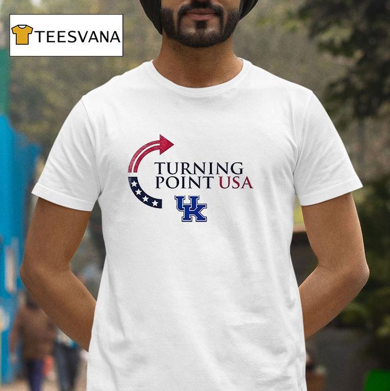 Kentucky Wildcats X University Of Kentucky X Charlie Kirk Turning Point Usa Logo T Shirt Kentucky Wildcats X University Of Kentucky X Charlie Kirk Turning Point Usa Logo T Shirt