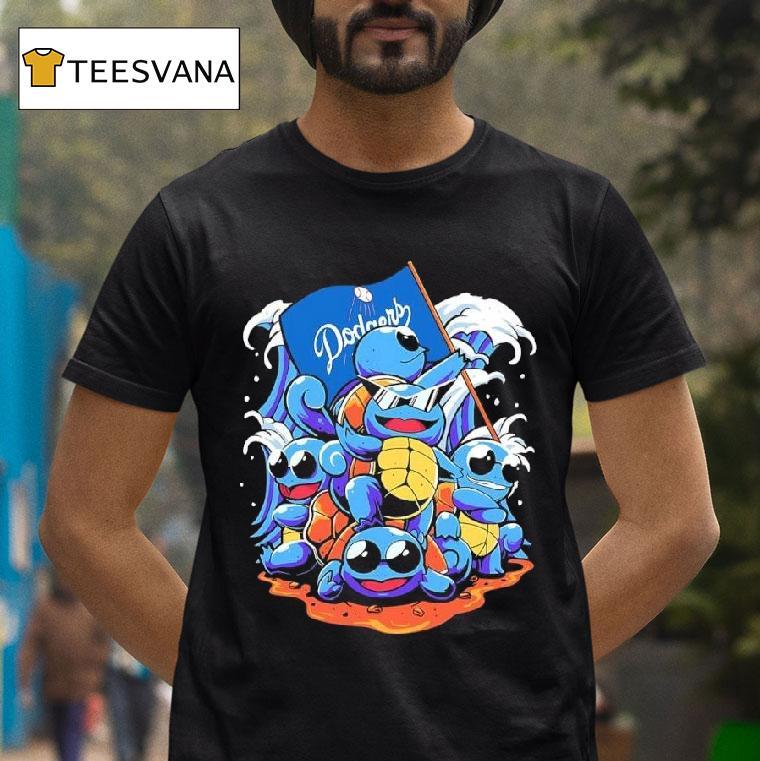 La Dodgers X Squirtle Squad Characters Wins T Shirt La Dodgers X Squirtle Squad Characters Wins T Shirt