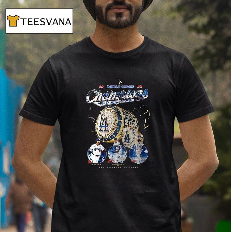 Los Angeles Dodgers Back Back World Series Champions Mvp We Rule The World Ring T Shirt Los Angeles Dodgers Back Back World Series Champions Mvp We Rule The World Ring T Shirt