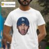 Los Angeles Dodgers Kobe Bryant Bean Portrait Graphic Signature Vintage T Shirt