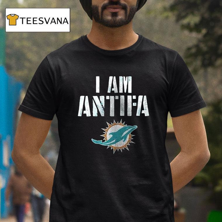 Miami Dolphins I Am Antifa Against Fascism T Shirt Miami Dolphins I Am Antifa Against Fascism T Shirt